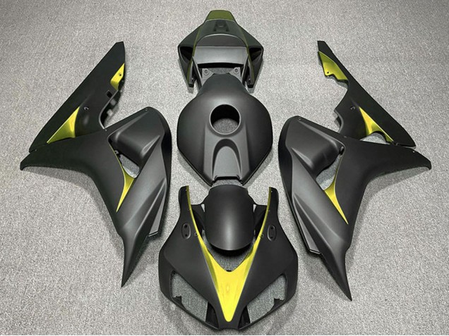 Purchase 2006-2007 Matte Black Yellow Honda CBR1000RR Motorcycle Fairings UK