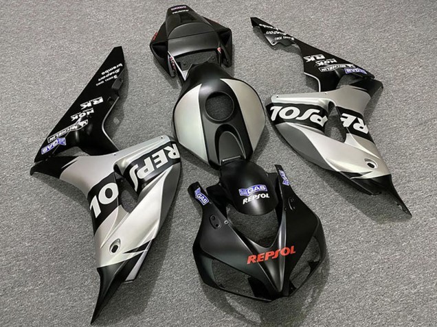 Purchase 2006-2007 Silver Matte Black Repsol Honda CBR1000RR Motorcycle Fairings UK