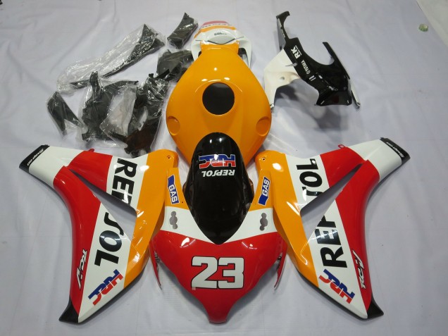 Purchase 2008-2011 Orange White Red Glossy Black Repsol 23 Honda CBR1000RR Motorcycle Fairings UK