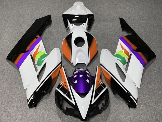 Purchase 2004-2005 White Orange Purple Glossy Black Star Honda CBR1000RR Motorcycle Fairings UK