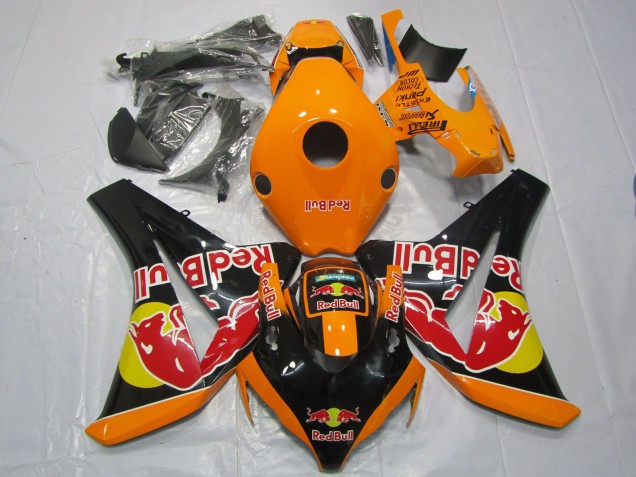 Purchase 2008-2011 Orange Yellow Glossy Black Red Bull Honda CBR1000RR Motorcycle Fairings UK