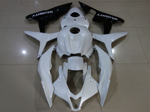 Purchase 2007-2008 White Glossy Black Honda CBR600RR Motorcycle Fairing UK