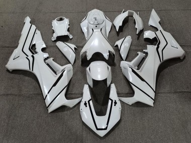 Purchase 2017-2023 Pearl White Black Lining Honda CBR1000RR Motorcycle Fairings UK
