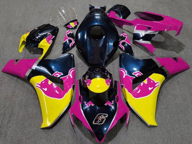 Purchase 2008-2011 Dark Blue Pink Yellow Red Bull Honda CBR1000RR Motorcycle Fairings UK