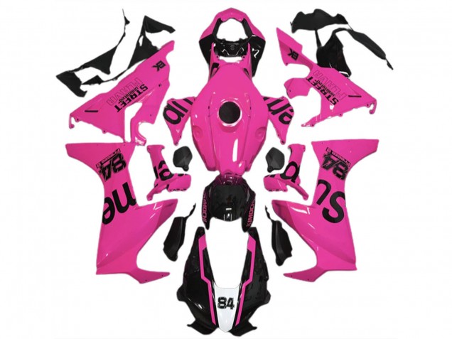 Purchase 2017-2023 Pink Glossy Black Street Flava Honda CBR1000RR Motorcycle Fairings UK