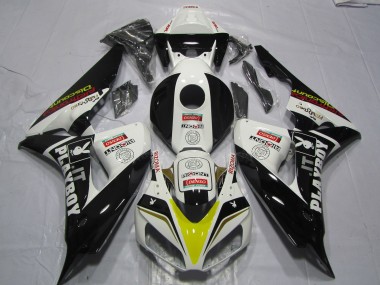 Purchase 2006-2007 White Yellow Red Glossy Black Denso PlayBoy Honda CBR1000RR Motorcycle Fairings UK