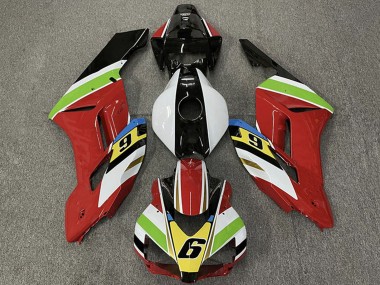 Purchase 2004-2005 White Red Green Yellow Glossy Black 6 Honda CBR1000RR Motorcycle Fairings UK