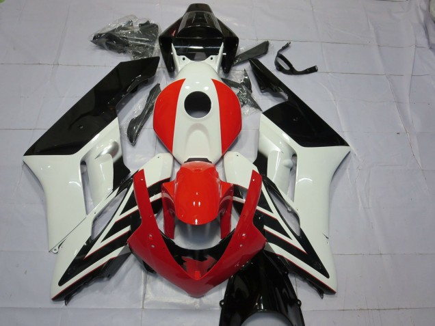 Purchase 2004-2005 White Red Glossy Black Stripe Honda CBR1000RR Motorcycle Fairings UK
