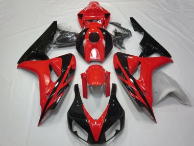 Purchase 2006-2007 Red Glossy Black OEM Style No Decals Honda CBR1000RR Motorcycle Fairings UK