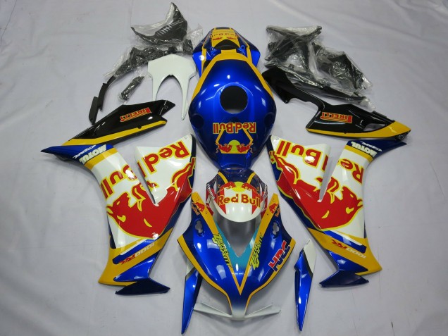 Purchase 2012-2016 White Blue Yellow Red Bull Honda CBR1000RR Motorcycle Fairings UK
