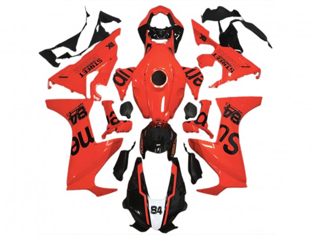 Purchase 2017-2023 Red Glossy Black Street Flava Honda CBR1000RR Motorcycle Fairings UK