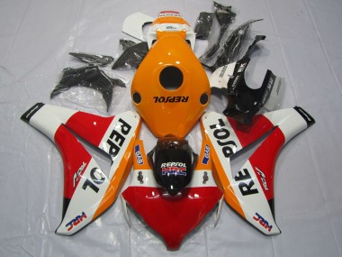 Purchase 2008-2011 Orange White Red Glossy Black Repsol HRC Honda CBR1000RR Motorcycle Fairings UK