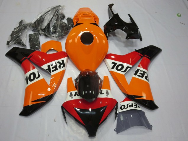 Purchase 2008-2011 Orange White Red Glossy Black Repsol Honda CBR1000RR Motorcycle Fairing UK