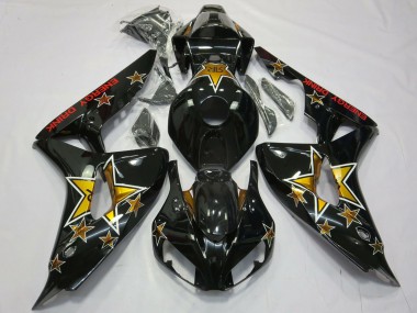 Purchase 2006-2007 Glossy Black Star Energy Drink Honda CBR1000RR Motorcycle Fairings UK