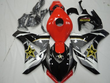 Purchase 2008-2011 White Red Glossy Black RockStar Style Honda CBR1000RR Motorcycle Fairings UK