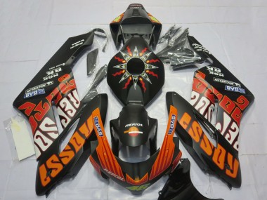 Purchase 2004-2005 Matte Black Orange Rossi Honda CBR1000RR Motorcycle Fairings UK