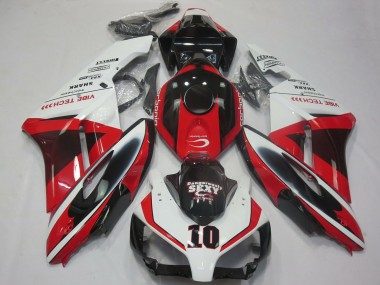 Purchase 2004-2005 White Red Glossy Black Sexy VIBE TECH Honda CBR1000RR Motorcycle Fairings UK