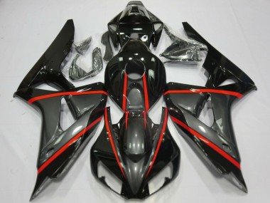 Purchase 2006-2007 Glossy Black Grey Red Honda CBR1000RR Motorcycle Fairings UK