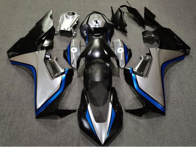 Purchase 2017-2023 Silver Blue Glossy Black Honda CBR1000RR Motorcycle Fairings UK