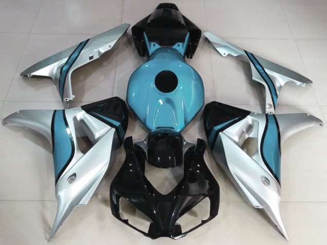 Purchase 2006-2007 Silver Light Blue Glossy Black Honda CBR1000RR Motorcycle Fairings UK