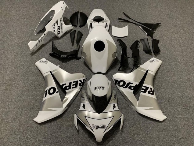 Purchase 2008-2011 White Silver Black Repsol Honda CBR1000RR Motorcycle Fairings UK