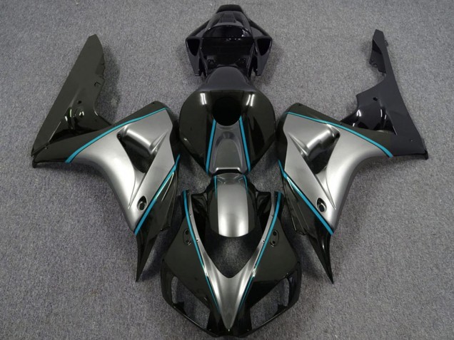 Purchase 2006-2007 Silver Blue Glossy Black Pinstripe Honda CBR1000RR Motorcycle Fairings UK