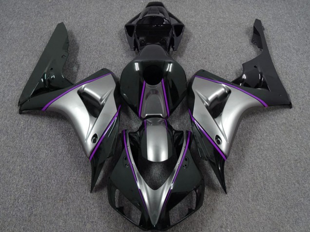 Purchase 2006-2007 Silver Purple Glossy Black Pinstripe Honda CBR1000RR Motorcycle Fairings UK
