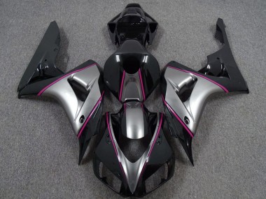 Purchase 2006-2007 Silver Pink Glossy Black Pinstripe Honda CBR1000RR Motorcycle Fairings UK
