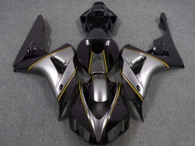 Purchase 2006-2007 Silver Yellow Glossy Black Pinstripe Honda CBR1000RR Motorcycle Fairings UK