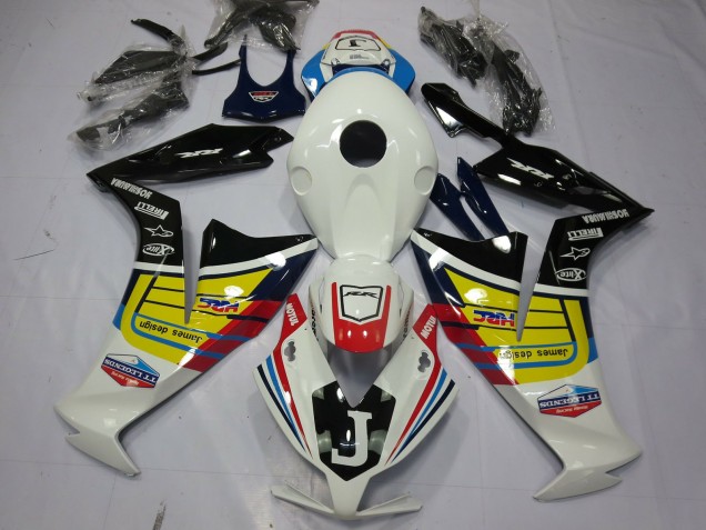 Purchase 2012-2016 White Yellow Glossy Black Honda CBR1000RR Motorcycle Fairings UK