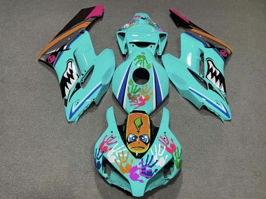 Purchase 2004-2005 Teal Blue Orange Pink Black Shark Honda CBR1000RR Motorcycle Fairings UK