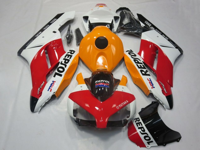 Purchase 2004-2005 White Orange Red Glossy Black Repsol HRC Honda CBR1000RR Motorcycle Fairings UK