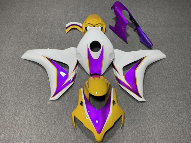 Purchase 2008-2011 White Yellow Purple Honda CBR1000RR Motorcycle Fairings UK
