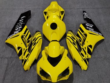 Purchase 2004-2005 Yellow Glossy Black Flame Honda CBR1000RR Motorcycle Fairings UK