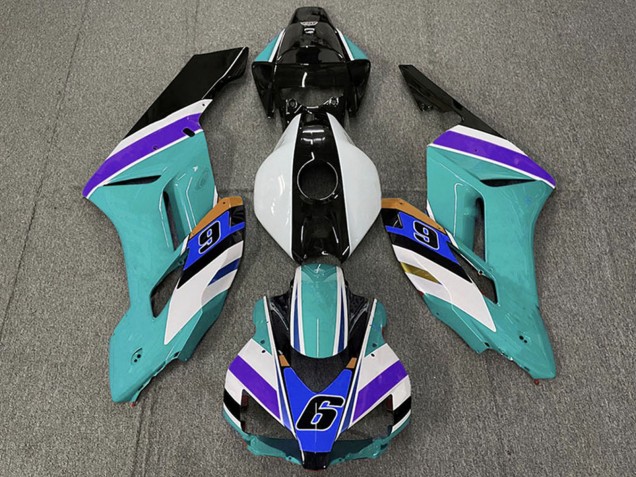 Purchase 2004-2005 White Teal Blue Purple Black 6 Honda CBR1000RR Motorcycle Fairings UK