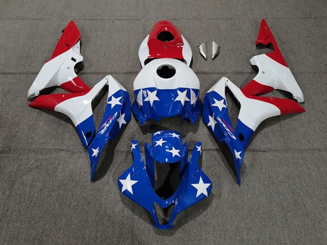 Purchase 2007-2008 White Blue Red American Flag Honda CBR600RR Motorcycle Fairings UK