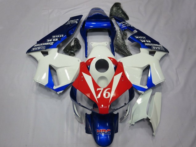 Purchase 2003-2004 White Red Blue HRC 76 Honda CBR600RR Motorcycle Fairings UK