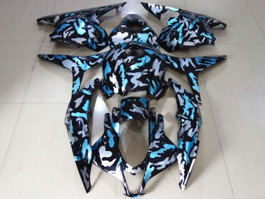 Purchase 2009-2012 White Blue Camouflage Honda CBR600RR Motorcycle Fairings UK