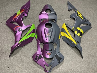 Purchase 2007-2008 Grey Purple Bat Man vs Joker Matte Honda CBR600RR Motorcycle Fairings UK