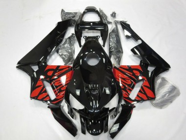Purchase 2005-2006 Glossy Black and Tribal Red Honda CBR600RR Motorcycle Fairings UK
