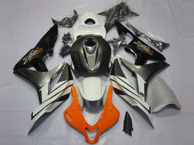 Purchase 2007-2008 White Grey Glossy Black Honda CBR600RR Motorcycle Fairings UK