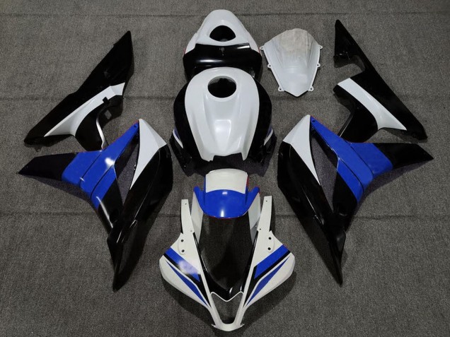 Purchase 2007-2008 White Blue Glossy Black Honda CBR600RR Motorcycle Fairings UK