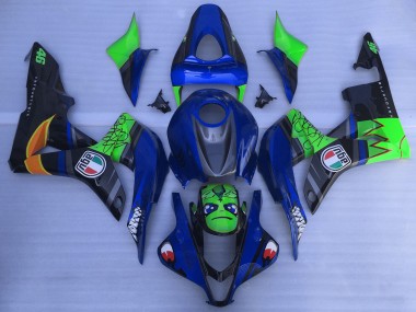 Purchase 2007-2008 Blue Green Glossy Black Shark Honda CBR600RR Motorcycle Fairings UK