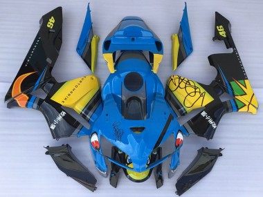 Purchase 2005-2006 Blue Yellow Black Shark Honda CBR600RR Motorcycle Fairings UK
