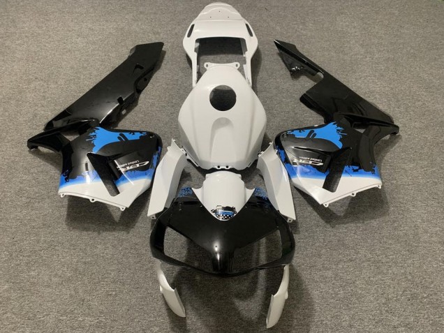 Purchase 2003-2004 White Blue Glossy Black Splatter Honda CBR600RR Motorcycle Fairing UK