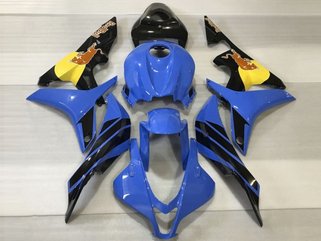 Purchase 2007-2008 Blue Yellow Glossy Black Red Bull Honda CBR600RR Motorcycle Fairings UK