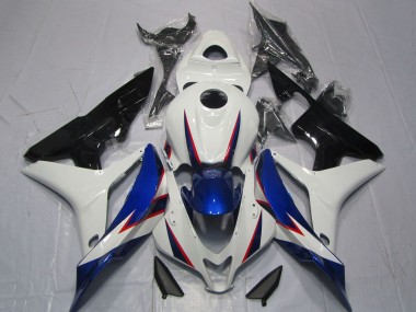 Purchase 2007-2008 White Blue Glossy Black OEM Style Honda CBR600RR Motorcycle Fairings UK
