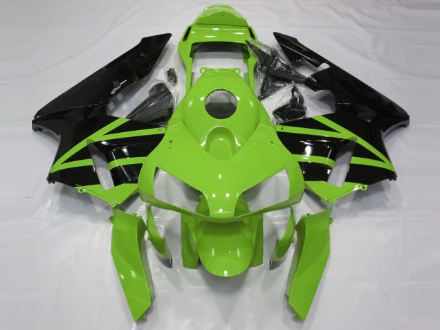 Purchase 2003-2004 Green Glossy Black Honda CBR600RR Motorcycle Fairing Kits UK