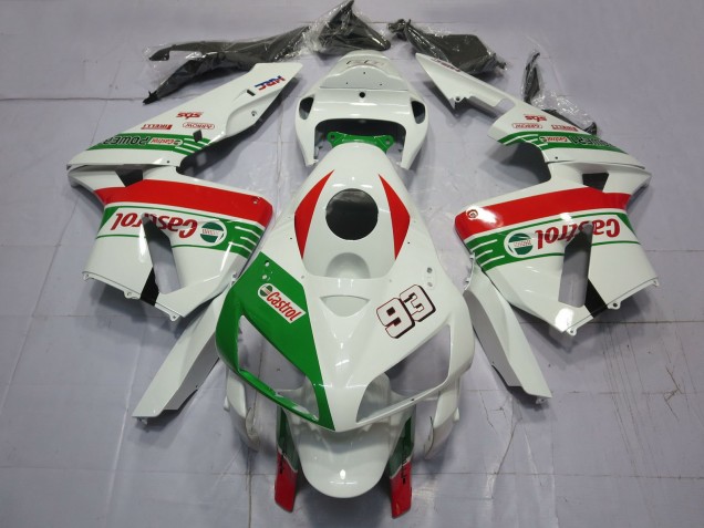 Purchase 2005-2006 White Green Red Castrol 93 Honda CBR600RR Motorcycle Fairings UK