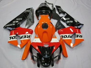 Purchase 2005-2006 Orange White Red Glossy Black Repsol Honda CBR600RR Motorcycle Fairing UK